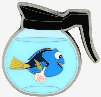 Coffee Pot Dory Hot Topic Pixar Loungefly Disney Pin