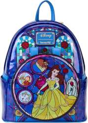 Loungefly Disney Princess Stained Glass Collection: Belle Mini-backpack With Ear Attachment