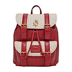 Loungefly Disney Winnie The Pooh Honeycomb Pattern Buckle Strap Mini Backpack