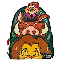 Lion King Simba, Pumbaa & Timon Triple Pocket Mini Backpack
