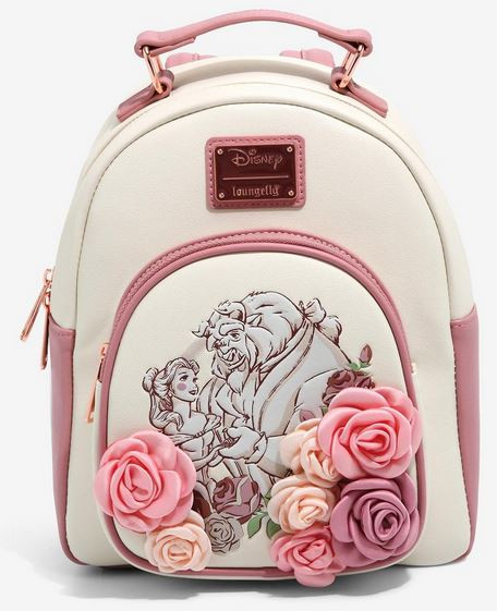 beauty and the beast rose mini backpack Loungefly Disney Beauty and the Beast Floral Portrait Mini Backpack -  BoxLunch Exclusive - Loungefly