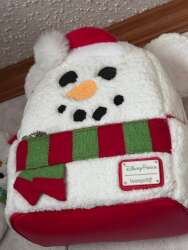 Disney Parks 2024 Mickey Snowman Mini Backpack Holiday Christmas
