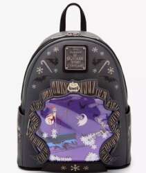 Loungefly Disney The Nightmare Before Christmas Sleigh Ride Snow Globe Glow-in-the-Dark Mini Backpack - BoxLunch Exclusive