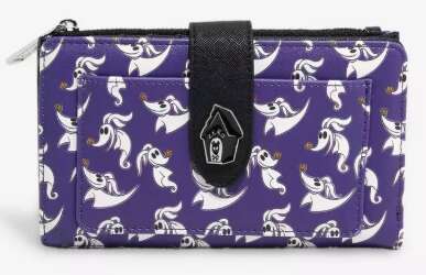 Loungefly Disney The Nightmare Before Christmas Zero Allover Print Glow-in-The-Dark Wallet - BoxLunch Exclusive