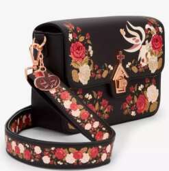 Loungefly Disney The Nightmare Before Christmas Foral Zero Crossbody Bag - BoxLunch Exclusive (Red/Rose Gold)