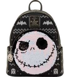 Loungefly The Nightmare Before Christmas Jack Skellington Reversible Sequins Mini Backpack