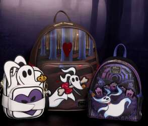 Loungefly The Nightmare Before Christmas Zero Holiday Doors Full-Size Backpack