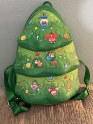Chip and Dale Christmas Tree with Character Ornaments Loungefly Backpack