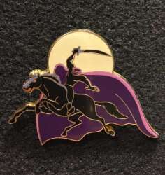 Headless Horseman under midnight moon