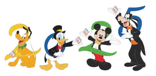 100051 - Celebrate 2025 Hand-in-Hand: Jumbo Pin Set - Walt Disney World