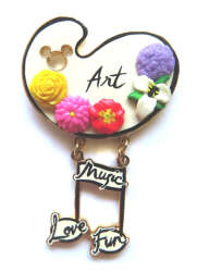 Artist Pallet with 3D Flowers