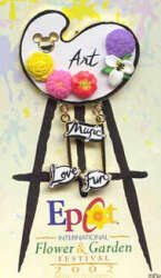 100152 - EPCOT International Flower & Garden Festival 2002 - Artist Pallet with 3D Flowers - Walt Disney World alternate image