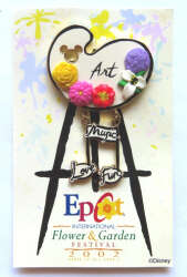 100152 - EPCOT International Flower & Garden Festival 2002 - Artist Pallet with 3D Flowers - Walt Disney World alternate image