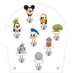 100178 - Up, Up and Away! Acrylic Stand 8-Pin Set - Walt Disney World