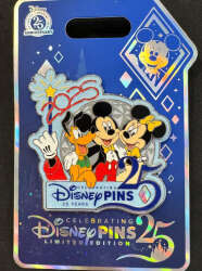 100203 - 25 Years of Disney Pins Welcome Gift – Spaceship Earth 2025 Logo - Walt Disney World