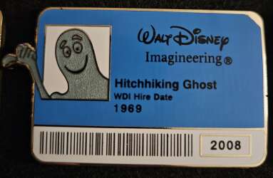 Hitchhiking Ghost ID Badge