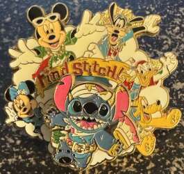 100646 - Find Stitch - Stitch, Mickey, Minnie, Goofy, Pluto, Donald - Tokyo Disneyland Resort