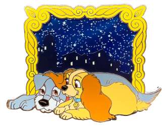 100759 - Disney Pins Blog (DPB) Exclusives - Lady and the Tramp 70th Anniversary Nighttime Disney Pin - Disney Licensed
