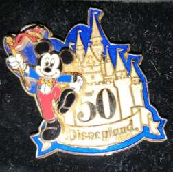100834 - Disney Trading Pins DLR - Mickey Mouse 50th Golden Castle (3D) - Disneyland Resort alternate image