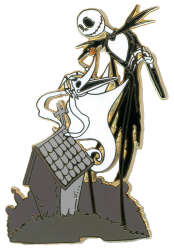 100847 - The Nightmare Before Christmas - Jack Skellington Petting Zero Outside His Dog House - Disney Auctions