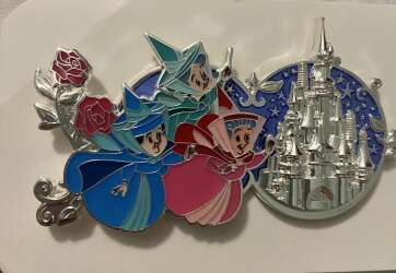 100885 - Disney 100 Pin Trading Fun Day Boxed Set - Fairies; Fauna, Flora and Merryweather - DLP - Shanghai Disney Resort