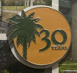 30 Years - Palm Tree and Sun