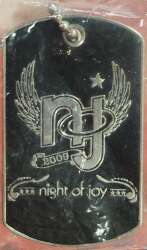 100915 - Night of Joy - Black Dog Tag with Chain - Walt Disney World