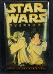 100918 - Star Wars Weekends 2003 Logo - Yoda and Mickey Mouse with Lightsabers - Walt Disney World
