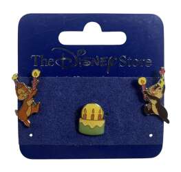 101003 - Birthday Celebration - Chip and Dale 3 Pin Set - Disney Store Japan