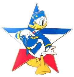 98934 - Unknown Series - Pilot Donald Duck - Patriotic Star - Wings Badge - Red White and Blue - Disney Auctions alternate image