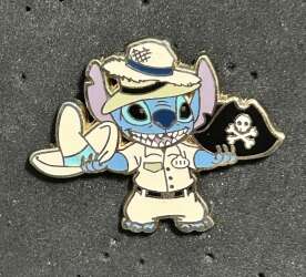 101286 - Adventureland 6 Pin Boxed Set - Stitch with Adventureland Hats - Walt Disney World