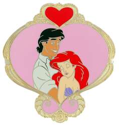 101290 - Valentine's Day - The Little Mermaid - Ariel And Prince Eric Heart Crest - Disney Store US