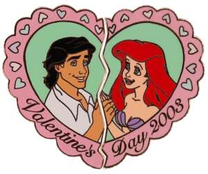 101362 - Valentine's Day - Valentine's Day 2003 Pin Set #3 - Ariel & Prince Eric - Disney Auctions