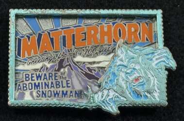 101409 - MATTERHORN "Greetings from 14,700 feet Postcard - Beware the Abominable Snowman - Disneyland Resort alternate image