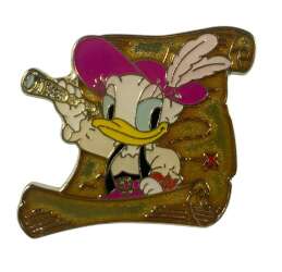 101602 - Tokyo DisneySea Abu's Bazaar Game Prizes - Pirate Daisy Duck on Treasure Map - Tokyo Disneyland Resort