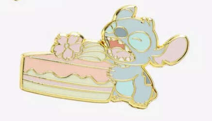 95388 - Stitch & Angel Cherry Blossom Mystery Box - Stitch Eating Cherry Blossom Cake Slice - Loungefly alternate image