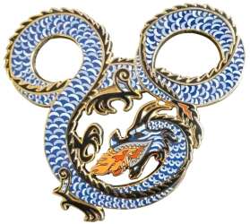 101898 - Fire Breathing Dragons - Mickey Icons - Mini Jumbo - Blue - Walt Disney Imagineering alternate image