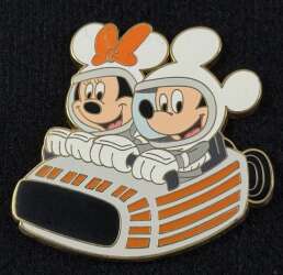 Mickey and Minnie Riding Space Mountain