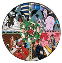 101997 - Fantasy Pin Series: Stained Glass Mosaics - Mulan - Fantasy Unlicensed