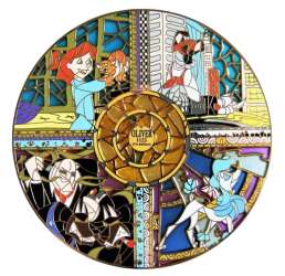 101998 - Fantasy Pin Series: Stained Glass Mosaics - Oliver and Company - Fantasy Unlicensed