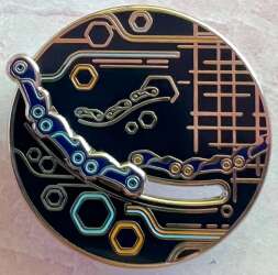 102123 - Fantasy Pin Series: CharmedAndCozy - Tron lightcycle run Interactive Sliding Enamel Pin - Fantasy Unlicensed