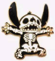 Stitch Dressed as Skeleton