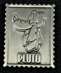 102521 - DLR Cast Member Pin of the Month - Pewter Stamp - Pluto - Disneyland Resort