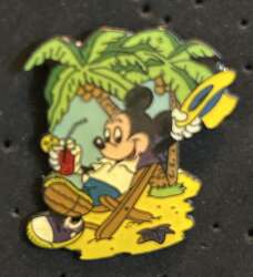 102523 - ProPin - Mickey Mouse and Friends - Mickey with Drink Under Palm Tree - Disney Licensed