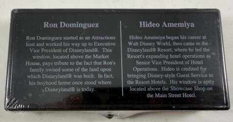 102528 - DLR Cast Member Pin of the Month - Windows on Main Street USA Set 2 - Ron Dominguez and Hideo Amemiya - Disneyland Resort alternate image