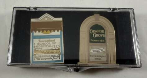 102528 - DLR Cast Member Pin of the Month - Windows on Main Street USA Set 2 - Ron Dominguez and Hideo Amemiya - Disneyland Resort