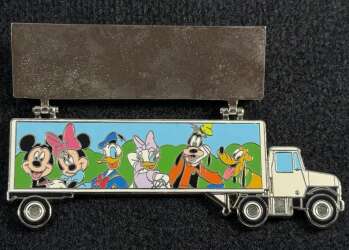102534 - DLR Cast Member Pin of the Month - Disneyland Resort Trailer- Mickey & Friends Hinge Truck - Disneyland Resort alternate image