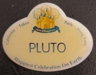 102537 - DLR Cast Member Pin of the Month - 50th Anniversary Name Tags Set - Pluto Only alternate image