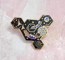 102565 - Fantasy Pin Series: CharmedAndCozy - Pin Pals - Cosmic Rewind sliding pin - Fantasy Unlicensed