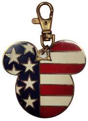 102672 - Mickey Icon - American Flag Mickey Icon Lanyard Medal